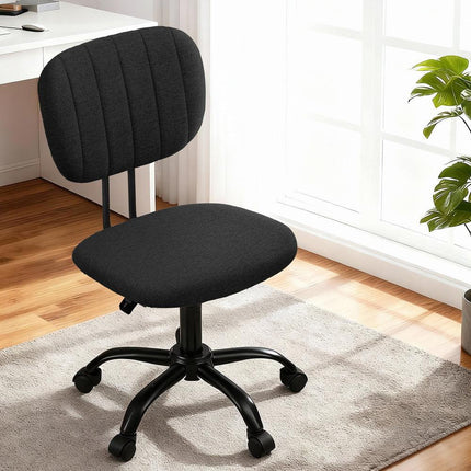 Artiss Ergonomic Office Chair Mesh Computer Desk Chairs with Lumbar Support, Height Adjustment Swivel Chair Mid Back for Home Office Study, Black and White.