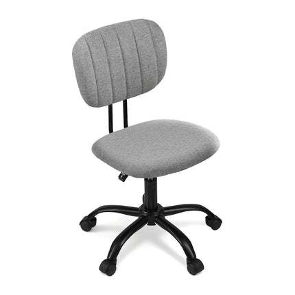 Artiss Ergonomic Office Chair Mesh Computer Desk Chairs with Lumbar Support, Height Adjustment Swivel Chair Mid Back for Home Office Study, Black and White.