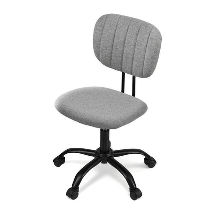 Artiss Ergonomic Office Chair Mesh Computer Desk Chairs with Lumbar Support, Height Adjustment Swivel Chair Mid Back for Home Office Study, Black and White.