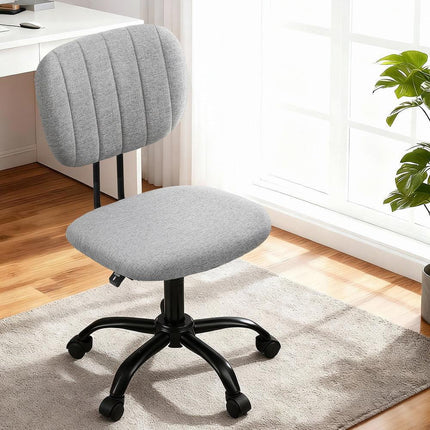 Artiss Ergonomic Office Chair Mesh Computer Desk Chairs with Lumbar Support, Height Adjustment Swivel Chair Mid Back for Home Office Study, Black and White.