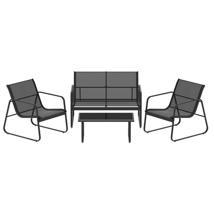 Gardeon Outdoor Sofa Set Lounge Setting Textilene Table and Chairs Garden Patio Furniture.