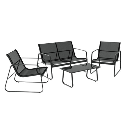 Gardeon Outdoor Sofa Set Lounge Setting Textilene Table and Chairs Garden Patio Furniture.