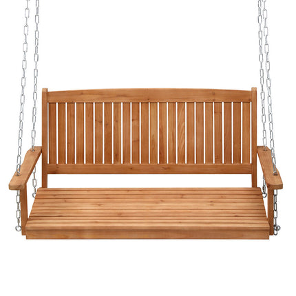 Gardeon Porch Swing Chair With Chain Outdoor Furniture Wooden Bench 2 Seater.