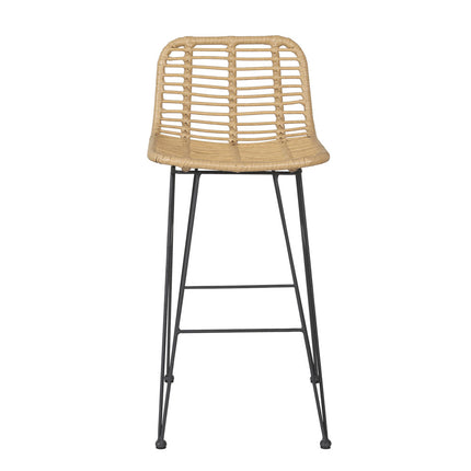 Gardeon 2x Outdoor Bar Stools Rattan Nature.