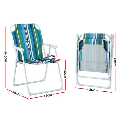 Gardeon Outdoor Chairs Folding Camping Chair Steel Portable Patio Furniture.