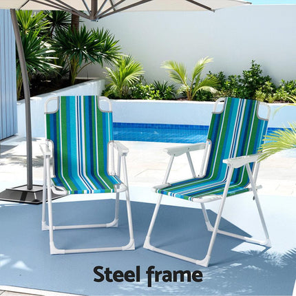 Gardeon Outdoor Chairs Folding Camping Chair Steel Portable Patio Furniture.