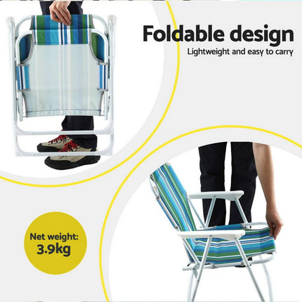 Gardeon Outdoor Chairs Folding Camping Chair Steel Portable Patio Furniture.