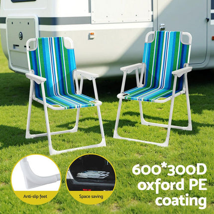 Gardeon Outdoor Chairs Folding Camping Chair Steel Portable Patio Furniture.
