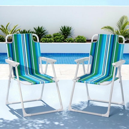 Gardeon Outdoor Chairs Folding Camping Chair Steel Portable Patio Furniture.
