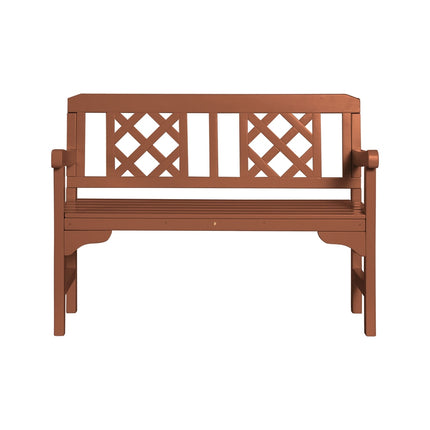Gardeon Outdoor Garden Bench Wooden Chair 2 Seat Patio Furniture Lounge Natural.