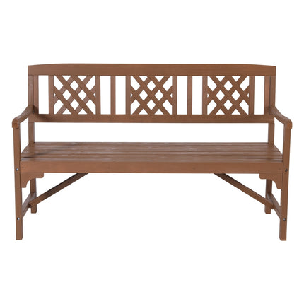 Gardeon Outdoor Garden Bench Wooden Chair 3 Seat Patio Furniture Lounge Natural.