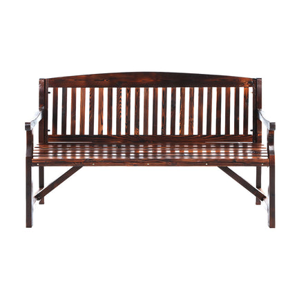Gardeon 5FT Outdoor Garden Bench Wooden 3 Seat Chair Patio Furniture Charcoal.