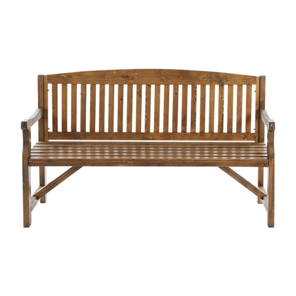 Gardeon 5FT Outdoor Garden Bench Wooden 3 Seat Chair Patio Furniture Natural.