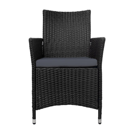 Gardeon Outdoor Dining Chairs Patio Furniture Wicker Garden Cushion Idris 2PC.