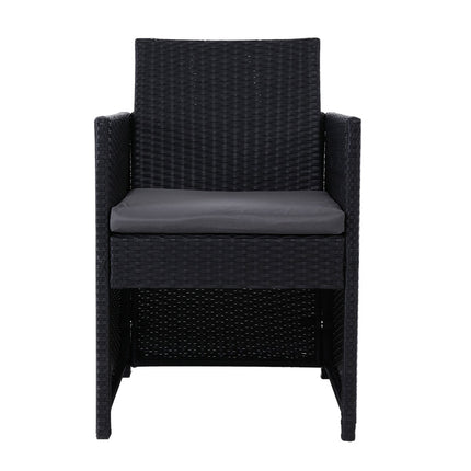 Gardeon 2PC Outdoor Dining Chairs Patio Furniture Wicker Garden Cushion Hugo.