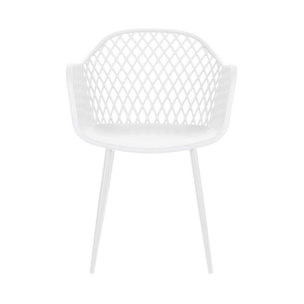 Gardeon 4PC Outdoor Dining Chairs PP Lounge Chair Patio Furniture Garden White.