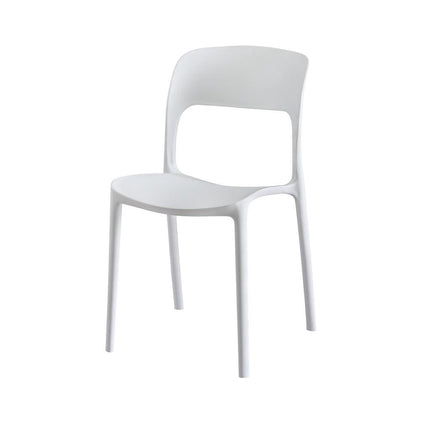 Gardeon 4PC Outdoor Dining Chairs Stackable PP Patio Chair Garden Furniture White.