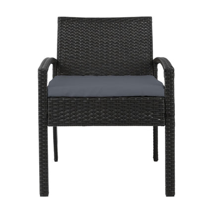 Gardeon 2PC Outdoor Dining Chairs Patio Furniture Rattan Lounge Chair Cushion Felix.