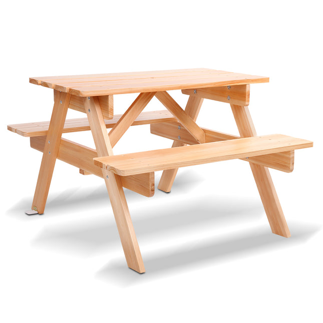 Keezi Kids Outdoor Table and Chairs Picnic Bench Set Children Wooden.