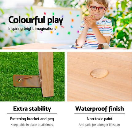 Keezi Kids Outdoor Table and Chairs Picnic Bench Set Children Wooden.