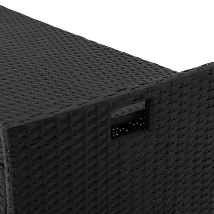 Gardeon Outdoor Storage Bench Box Wicker Garden Sheds Tools Cushion Patio Furniture Black.