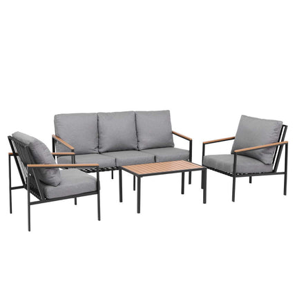 Gardeon 5 Seater Outdoor Sofa Set 4PCS Table Chair Garden Bench Patio Furniture.
