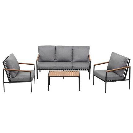 Gardeon 5 Seater Outdoor Sofa Set 4PCS Table Chair Garden Bench Patio Furniture.