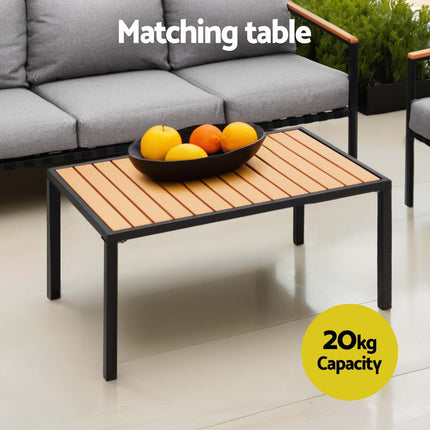 Gardeon 5 Seater Outdoor Sofa Set 4PCS Table Chair Garden Bench Patio Furniture.