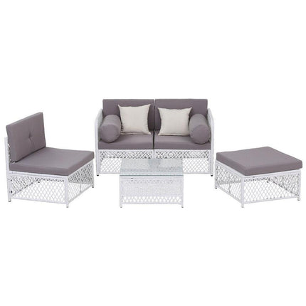 Gardeon 4 Seater Outdoor Sofa Set 5PCS Table Chair Set Garden Patio Furniture.