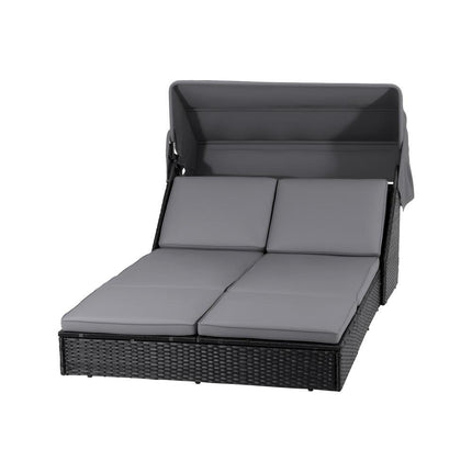 Gardeon Outdoor Day Bed Sun Lounge Setting Wicker Lounger Patio Furniture.