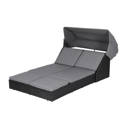 Gardeon Outdoor Day Bed Sun Lounge Setting Wicker Lounger Patio Furniture.