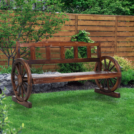 Gardeon Outdoor Garden Bench Wooden 3 Seat Wagon Chair Lounge Patio Furniture.