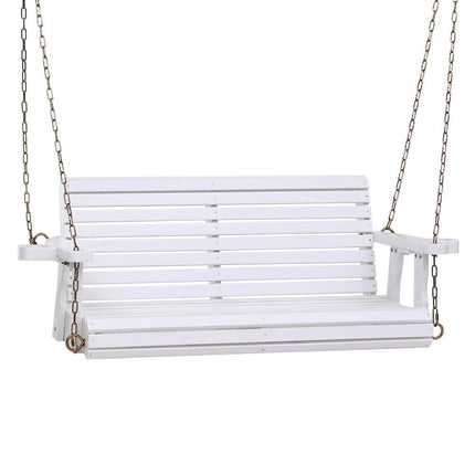 Gardeon Porch Outdoor Swing Chair With Cup Holder Wooden Furniture 2 Seater.