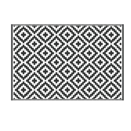 Gardeon Outdoor Rugs 120x180cm Large Carpet Reversible Area Mat PP Dual-Sided Patio Rug Cross.