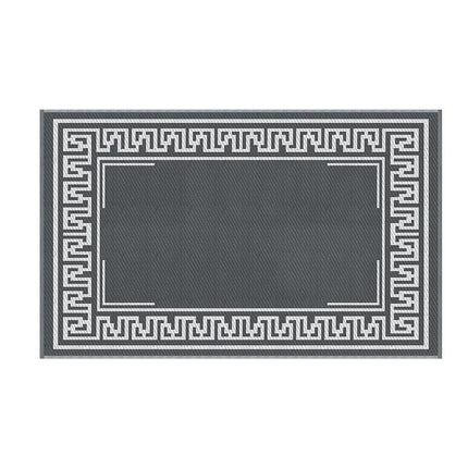 Gardeon Outdoor Rugs 152x244cm Large Carpet Reversible Area Mat PP Dual-Sided Patio Rug Greek Key.