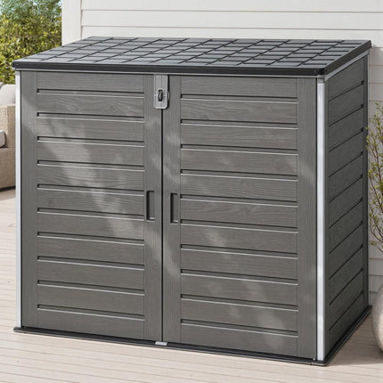 Gardeon Outdoor Storage Box 1170L Container Lockable Cabinet Tool Organizer Shed Grey.