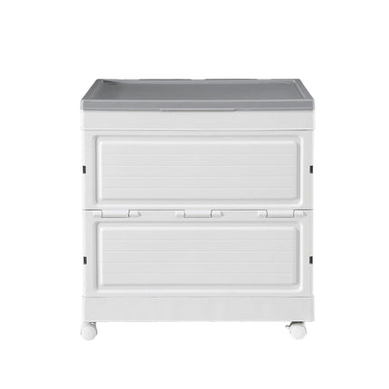 Gardeon 159L Outdoor Storage Box Stackable Cupboard Camping Organizer Wheels.