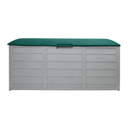 Gardeon Outdoor Storage Box 290L Lockable Organiser Garden Deck Shed Tool Green.