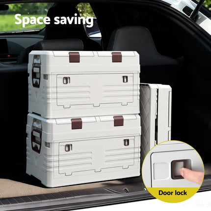 Gardeon 40L Outdoor Storage Box Foldable Camping Collapsible Bins Organizer.
