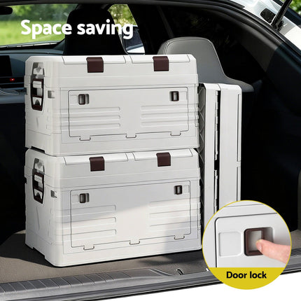 Gardeon 80L Outdoor Storage Box Foldable Camping Collapsible Bins Organizer.