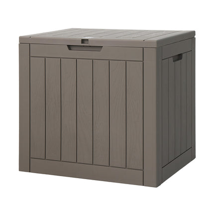 Gardeon Outdoor Storage Box 118L Container Lockable Garden Toy Tool Shed Grey.