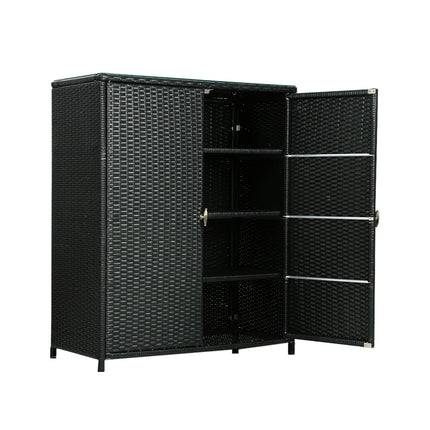Gardeon Outdoor Storage Cabinet Box Garage Wicker Shelf Chest Garden Shed Tools.