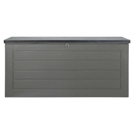 Gardeon Outdoor Storage Box 680L Container Lockable Garden Bench Tool Shed Black.