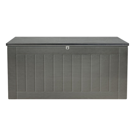 Gardeon Outdoor Storage Box 830L Container Lockable Garden Bench Tool Shed Black.