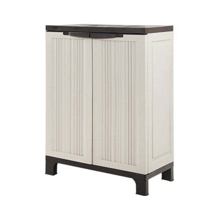 Gardeon Outdoor Storage Cabinet Box 92cm Lockable Cupboard Sheds Garage Adjustable Beige.