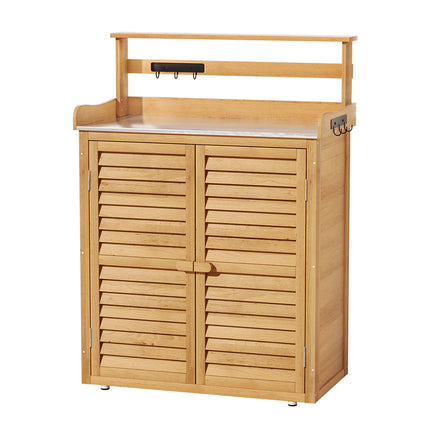 Gardeon Outdoor Storage Cabinet Box Potting Bench Table Shelf Chest Garden Shed.