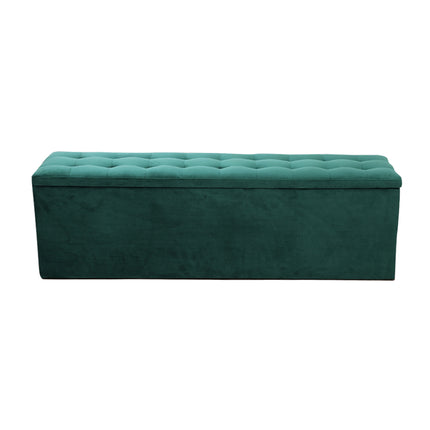 Artiss Storage Ottoman Blanket Box 140cm Velvet Green.