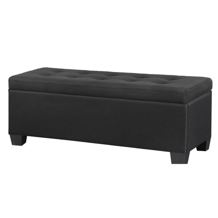 Artiss Storage Ottoman Blanket Box 97cm Linen Black.