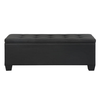 Artiss Storage Ottoman Blanket Box 97cm Linen Black.