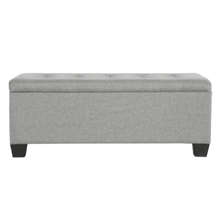 Artiss Storage Ottoman Blanket Box 97cm Linen Light Grey.